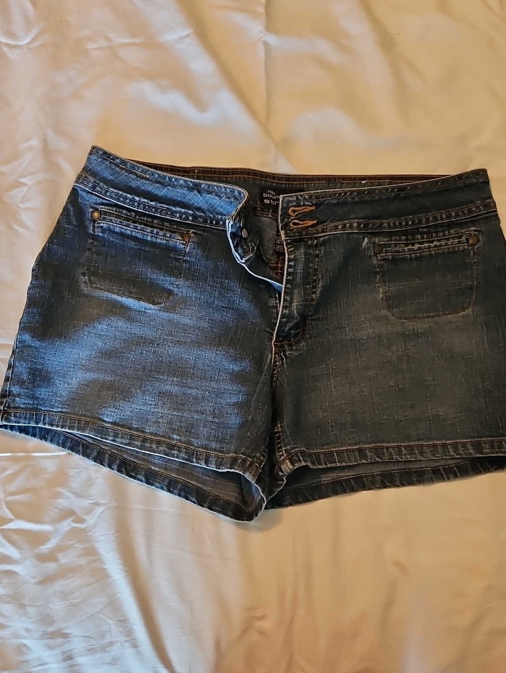 No Boundaries Dark Blue Denim Jean Shorts